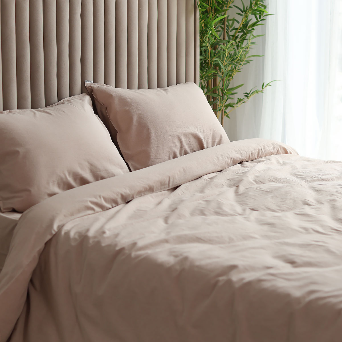 Комплект постельного белья «Бежевый Stonewashed»